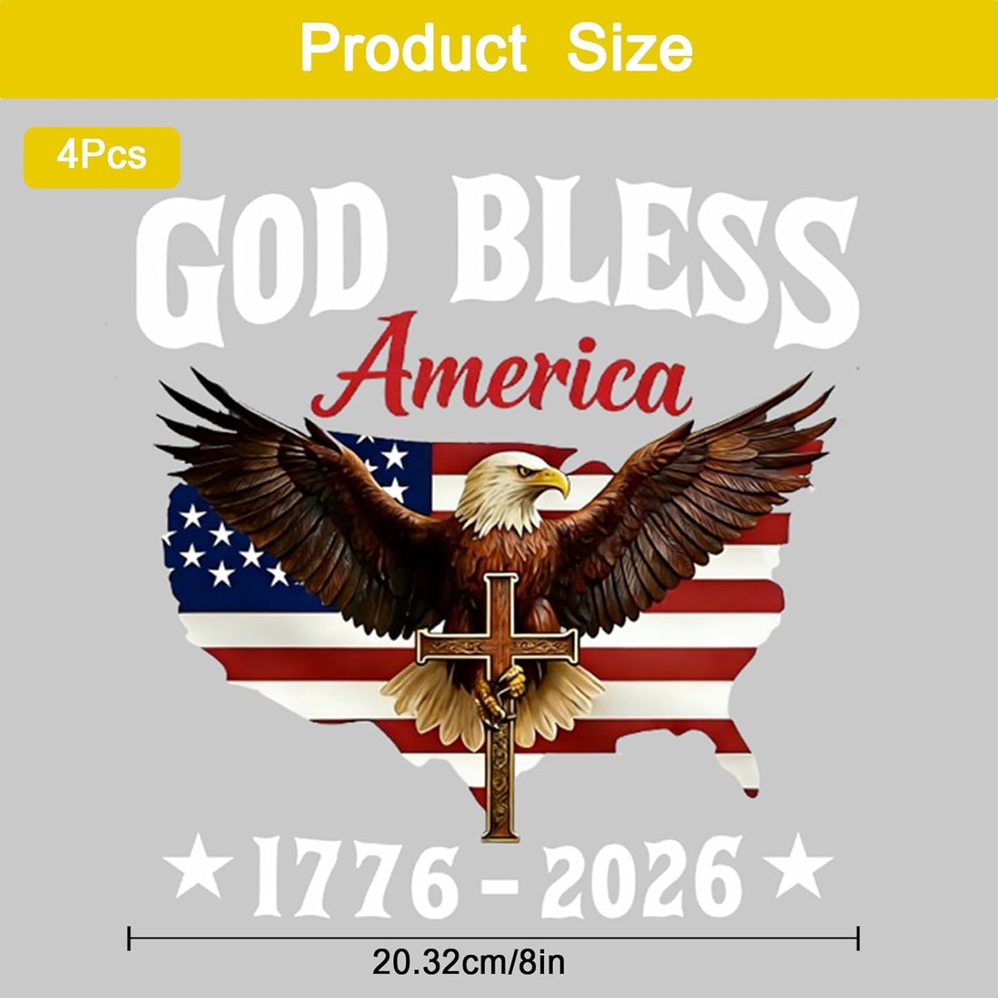 250th Anniversary Eagle Stickers | 4PCS American Flag Eagle Decal