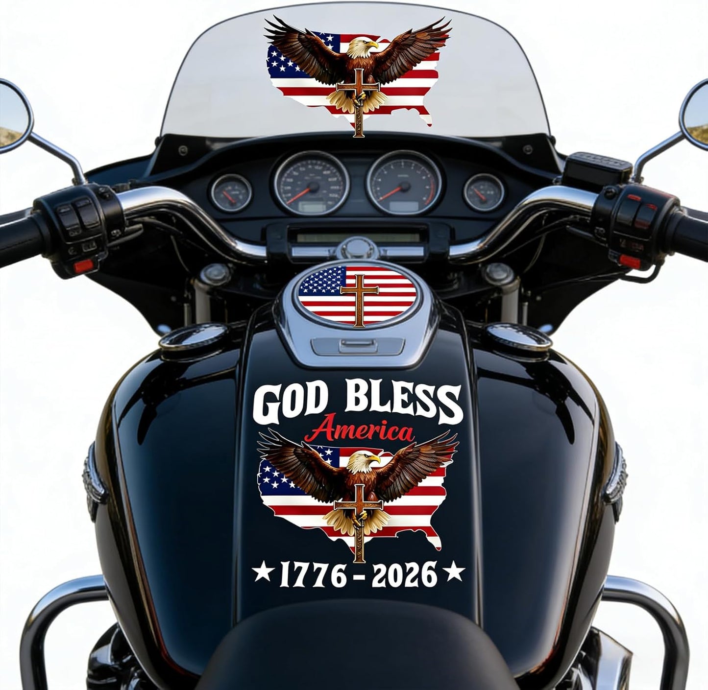 250th Anniversary Eagle Stickers | 4PCS American Flag Eagle Decal