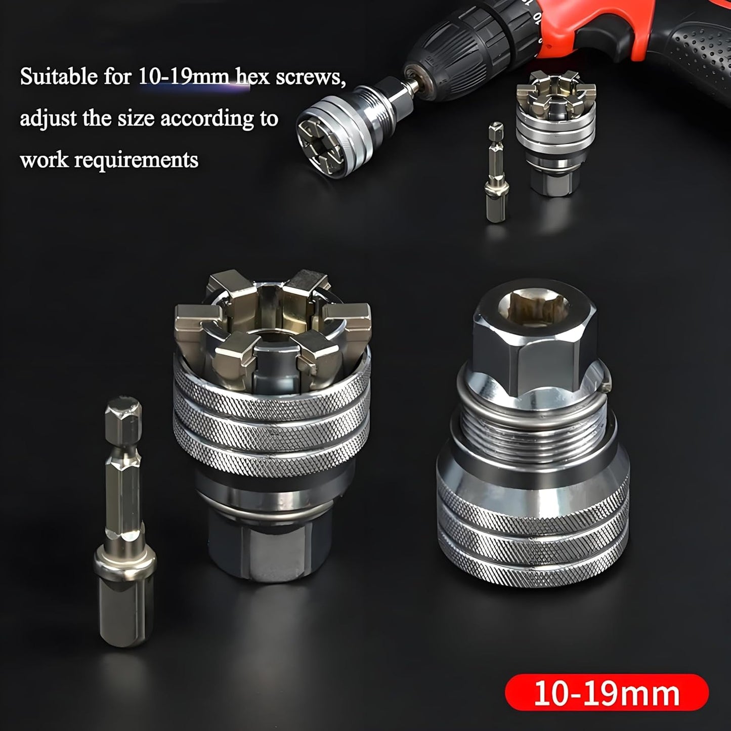 Upgraded Universal Socket Adapter – Multifunction Adjustable Socket Wrench Tool