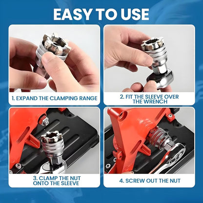 Upgraded Universal Socket Adapter – Multifunction Adjustable Socket Wrench Tool