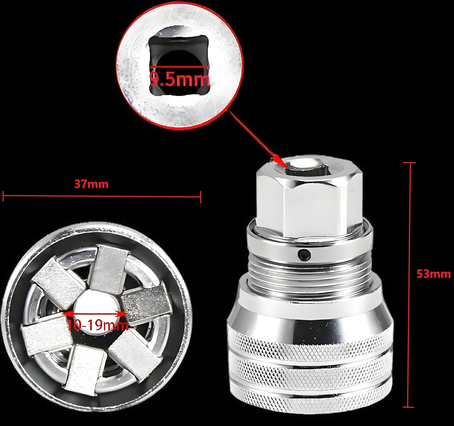 Upgraded Universal Socket Adapter – Multifunction Adjustable Socket Wrench Tool