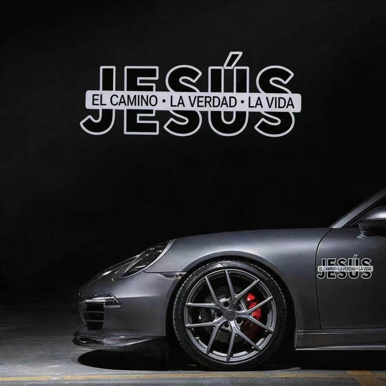 Jesus is the way, the truth, and the life. Christian Vinyl Sticker.