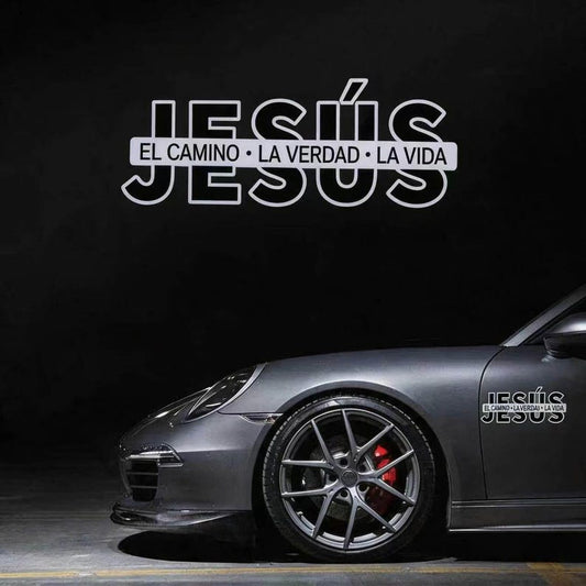 Jesus is the way, the truth, and the life. Christian Vinyl Sticker.