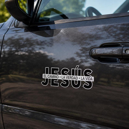 Jesus is the way, the truth, and the life. Christian Vinyl Sticker.