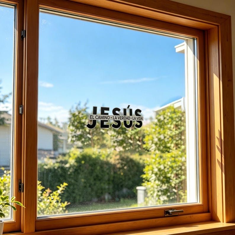 Jesus is the way, the truth, and the life. Christian Vinyl Sticker.