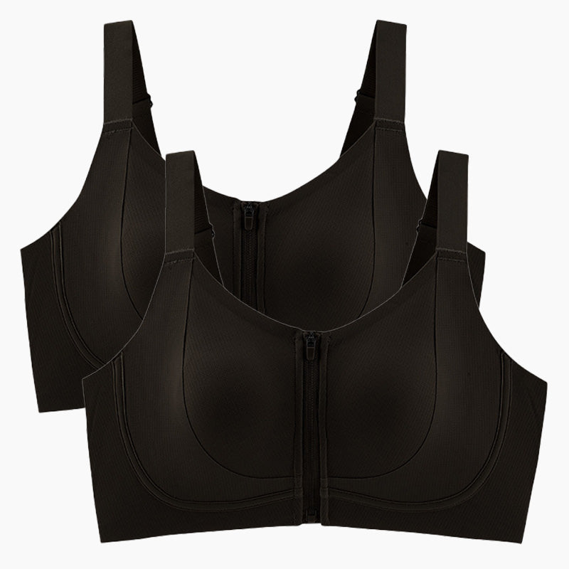 Women's Anti-Sag Front Zipper Bra