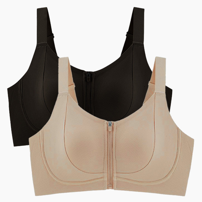 Women's Anti-Sag Front Zipper Bra